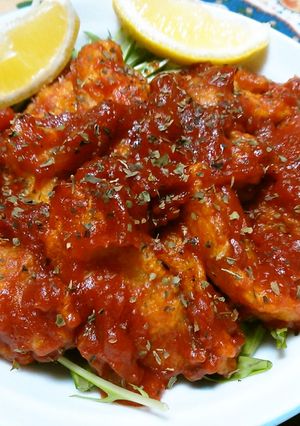 トマトソースde甘酢あん-レシピのメイン写真
