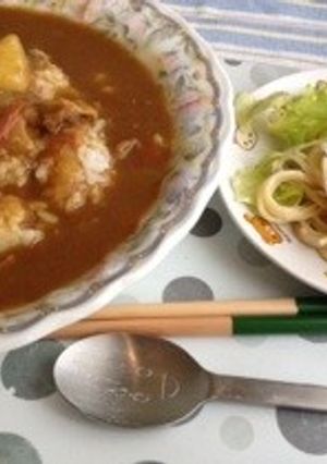 【圧力鍋マクサス】すじ肉トマト入りカレー-レシピのメイン写真