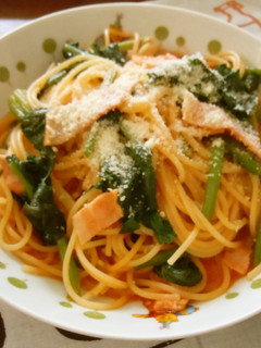 ほうれん草とベーコンのトマトパスタ-レシピのメイン写真