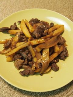 簡単じゃがいもと牛肉炒め-レシピのメイン写真