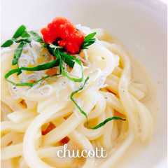 รูปของ しそ明太豆乳スープうどん♡簡単たらこでも