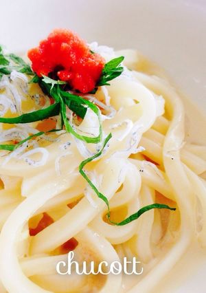 しそ明太豆乳スープうどん♡簡単たらこでも-レシピのメイン写真