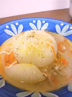 新玉ねぎの丸ごとスープ-レシピのメイン写真