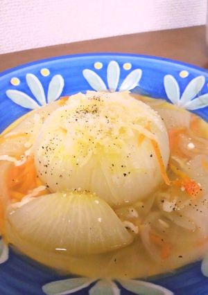 新玉ねぎの丸ごとスープ-レシピのメイン写真