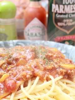 簡単ミートソーススパゲッティ-レシピのメイン写真