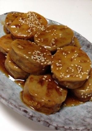 蓮根はさみ焼き☆甘酢だれ-レシピのメイン写真