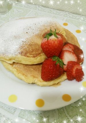 豆腐とヨーグルトでモチモチ♪パンケーキ-レシピのメイン写真