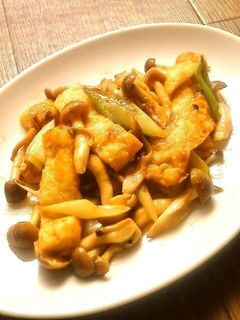 ☺簡単♪焼き油揚げとしめじの味噌炒め☺-レシピのメイン写真