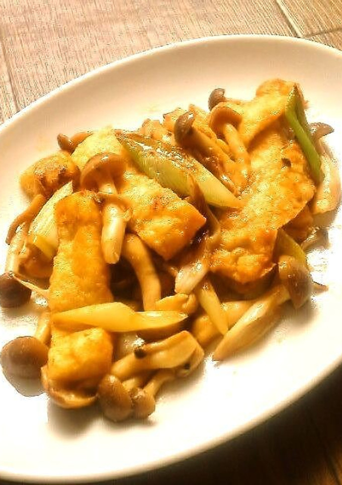 ☺簡単♪焼き油揚げとしめじの味噌炒め☺-レシピのメイン写真