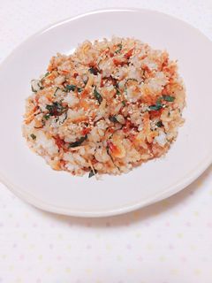 カルシウム満点♪梅香る桜海老チャーハン-レシピのメイン写真