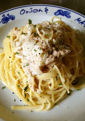 ツナと玉ねぎのクリームソースパスタ-レシピのメイン写真