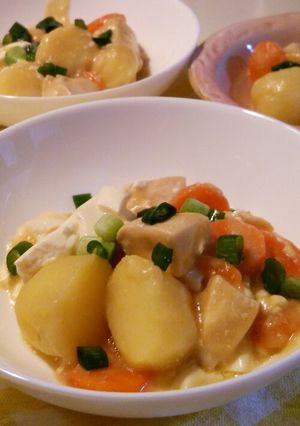 ~鶏とジャガと豆腐のみそ煮~-レシピのメイン写真