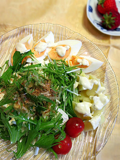 水菜と豆腐のにぎやかサラダ♪-レシピのメイン写真