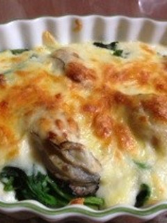 美味!カキとほうれん草のグラタン-レシピのメイン写真