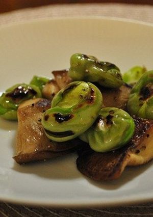 そら豆と椎茸のバター醤油炒め-レシピのメイン写真
