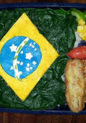 キャラ弁・ブラジル-レシピのメイン写真
