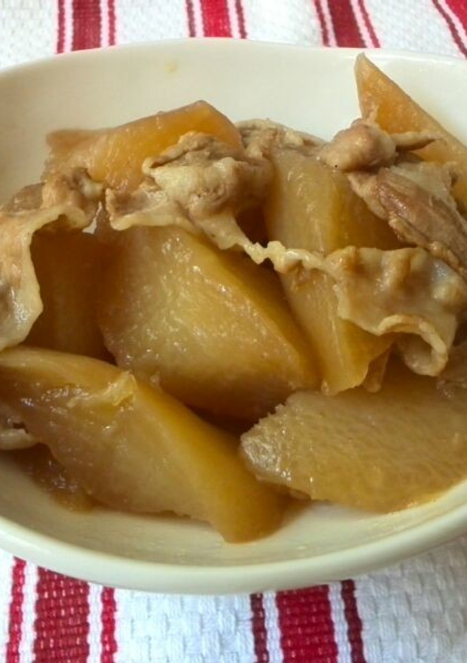 ひとり暮らしの「大根と豚肉の簡単煮物」-レシピのメイン写真