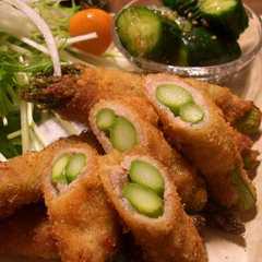 รูปของ アスパラの豚ばら巻き揚げ
