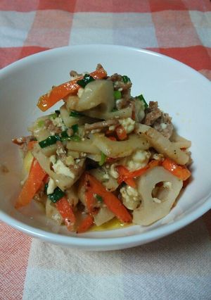 レンコンの豆腐チーズいため-レシピのメイン写真