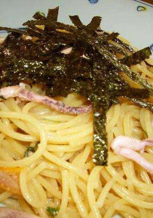 簡単(*´∀｀*)いかの塩辛スパゲティ-レシピのメイン写真