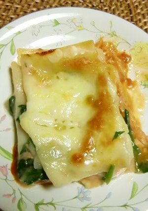 クッキングトマトソースで、簡単ラザニア-レシピのメイン写真