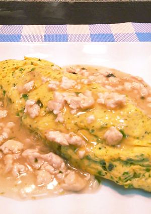 【松橋】簡単！磯辺オムレツの松茸あんかけ-レシピのメイン写真