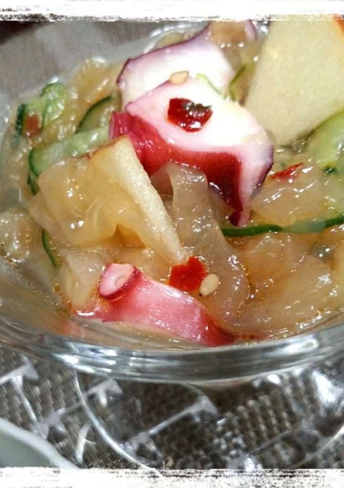 中華くらげとタコのりんご入り酢の物-レシピのメイン写真