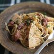 筍と蛍烏賊の柚子胡椒風味オイルパスタ。