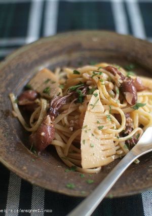 筍と蛍烏賊の柚子胡椒風味オイルパスタ。-レシピのメイン写真