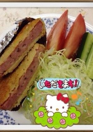 厚切り＊ハムフライ＊…(o˘◡˘o)♡-レシピのメイン写真