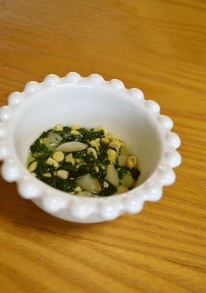 離乳食*中期～『青菜とお麩の納豆煮』-レシピのメイン写真
