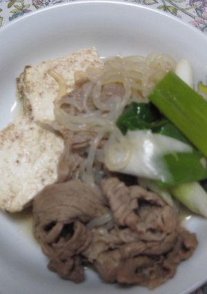 牛肉と長ネギのすきやき風煮物-レシピのメイン写真