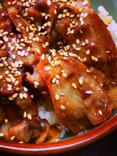 甘辛豚バラ丼♪-レシピのメイン写真