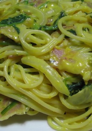 ほうれん草のかぼちゃクリームパスタ☆-レシピのメイン写真