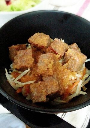 サイコロステーキ丼♪-レシピのメイン写真