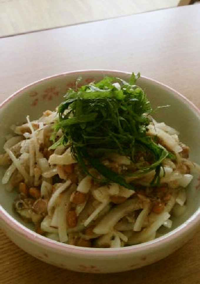 サバ缶と納豆と新玉ねぎのシャキネバ和え♪-レシピのメイン写真