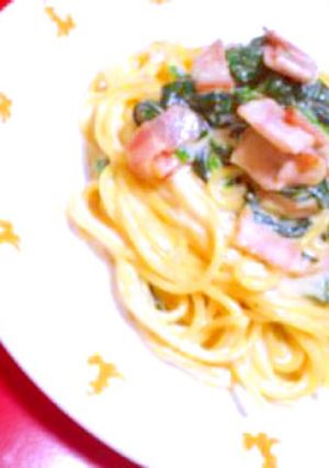 ほうれん草とベーコンのクリームパスタ-レシピのメイン写真