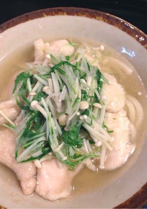 鶏むね肉と水菜のみぞれうどん-レシピのメイン写真