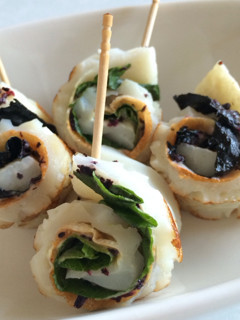 竹輪の松かさ焼き風ロール-レシピのメイン写真