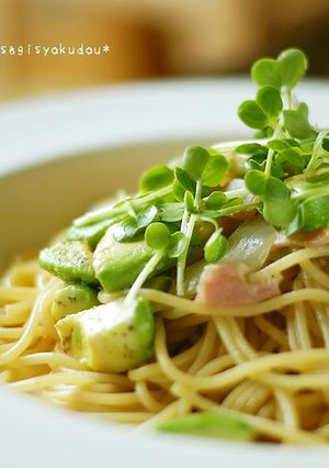 めんつゆで♬きのこアボカドパスタ-レシピのメイン写真