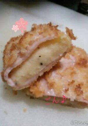 ポテトサラダでハムカツ-レシピのメイン写真