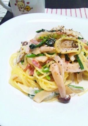 【話題入り】ほうれん草のクリームパスタ-レシピのメイン写真