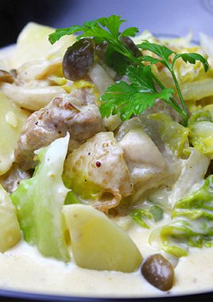 キャベツと鶏肉マスタードクリームソース-レシピのメイン写真