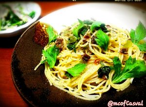 １００円アンチョビ缶詰とセロリのパスタ♪-レシピのメイン写真