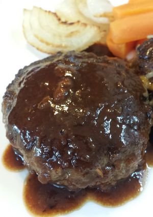 【石橋】牛肉100％ハンバーグ！-レシピのメイン写真