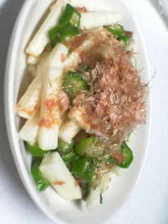 シャキシャキ長いも&オクラの梅肉和え-レシピのメイン写真