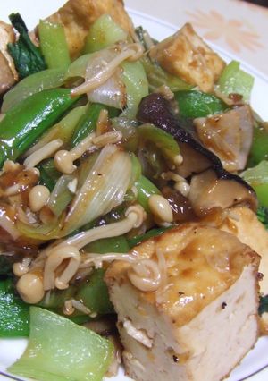 ご飯が進む♪厚揚げと野菜の簡単中華炒め-レシピのメイン写真