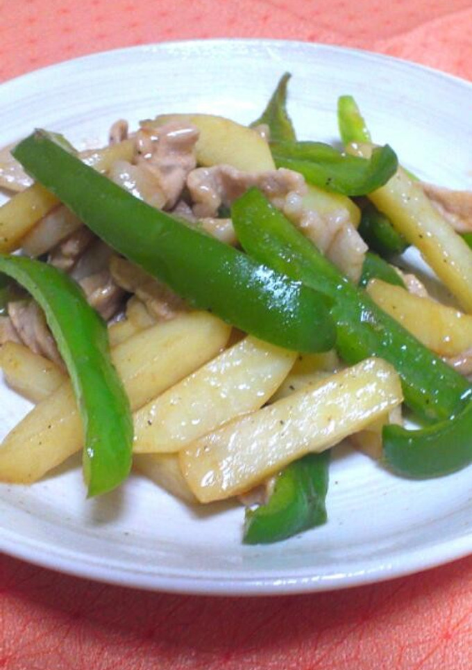 簡単♪新じゃがde青椒肉絲風炒め-レシピのメイン写真