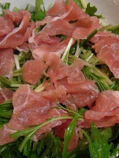 生ハムと水菜のサラダ-レシピのメイン写真