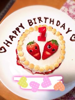 生クリーム不使用 1歳の誕生日ケーキ♡-レシピのメイン写真